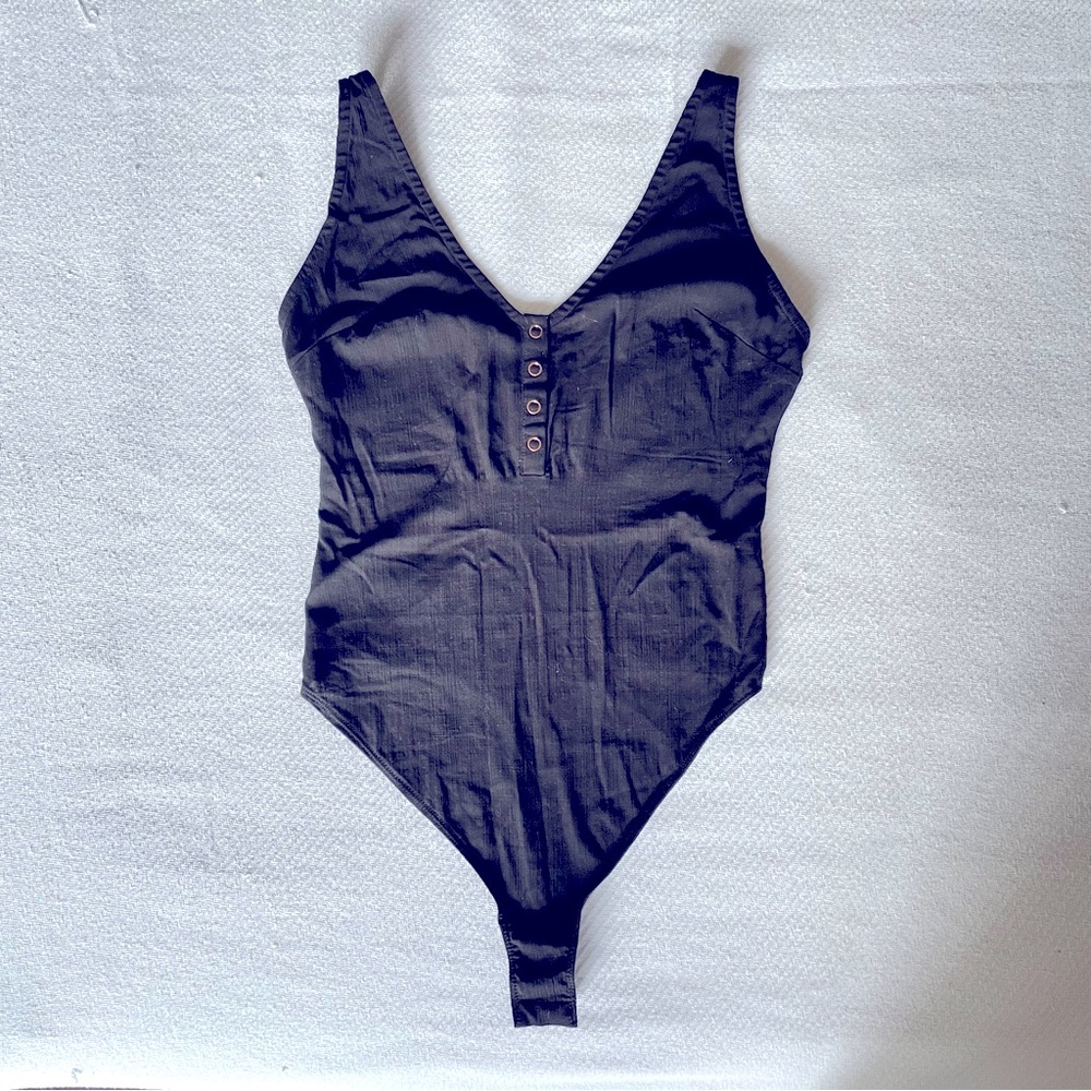 Free People Intimately Black Body Suit Size M
